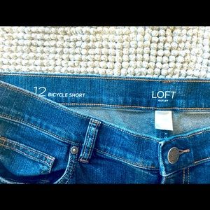 Loft brand Jean shorts. Bicycle style